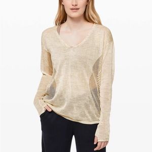 lululemon athletica Cream Long Sleeve Top